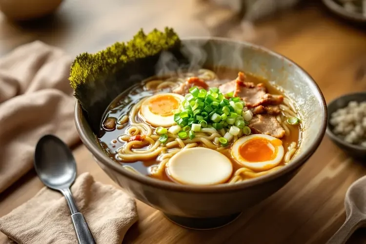 一碗治愈系味噌拉面-蘑菇视频美食日常